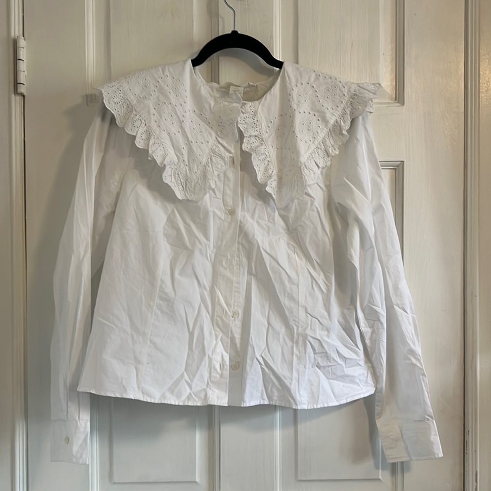 White button up top